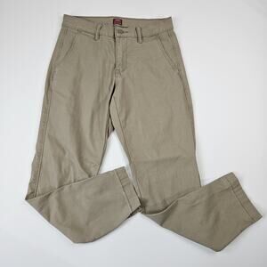 Levis XX Chino Pants Mens 29x30 Standard Tapered Fit Cotton Tan Khaki Flat Front